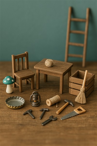 Miniaturen sind kleine Nachbildungen von Gegenständen, Möbeln oder Figuren, die in der Bastelwelt eine zentrale Rolle spielen.