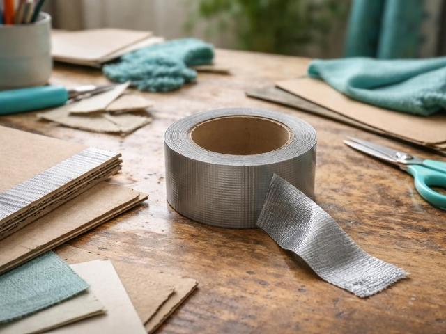 Duct Tape Anwendung beim Basteln mit verstärkter Kante aus Gewebeklebeband